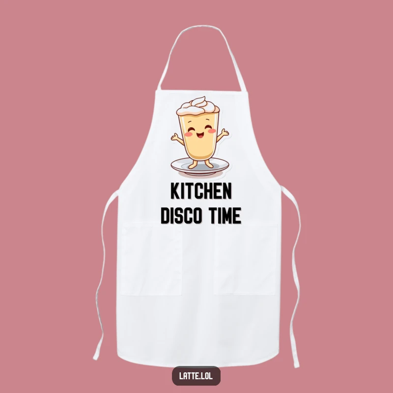 Funny Latte Dance Apron - Cheerful Kitchen Companion