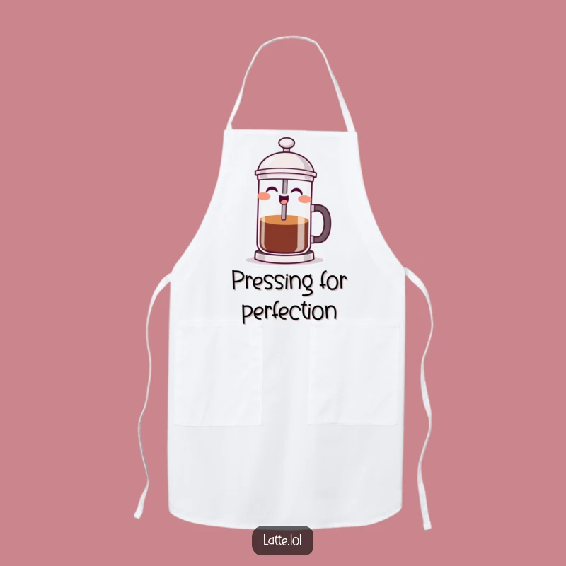 Funny French Press Apron - Laughing Barista Chef, Perfect Kitchen Gift