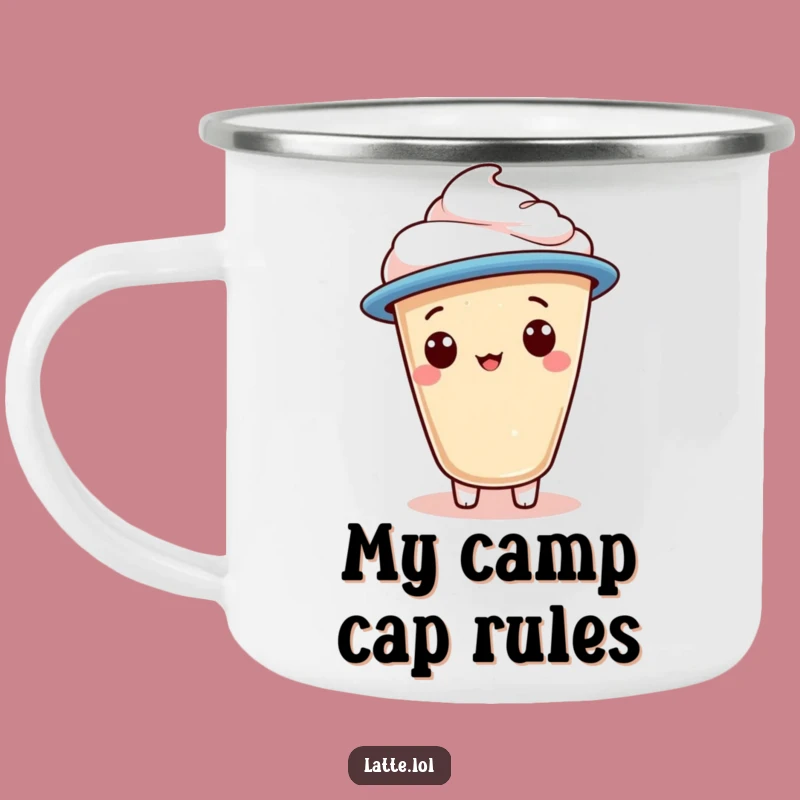 Durable Funny Jaunty Cap Latte Foam Camping Mug: Outdoor Coffee Companion