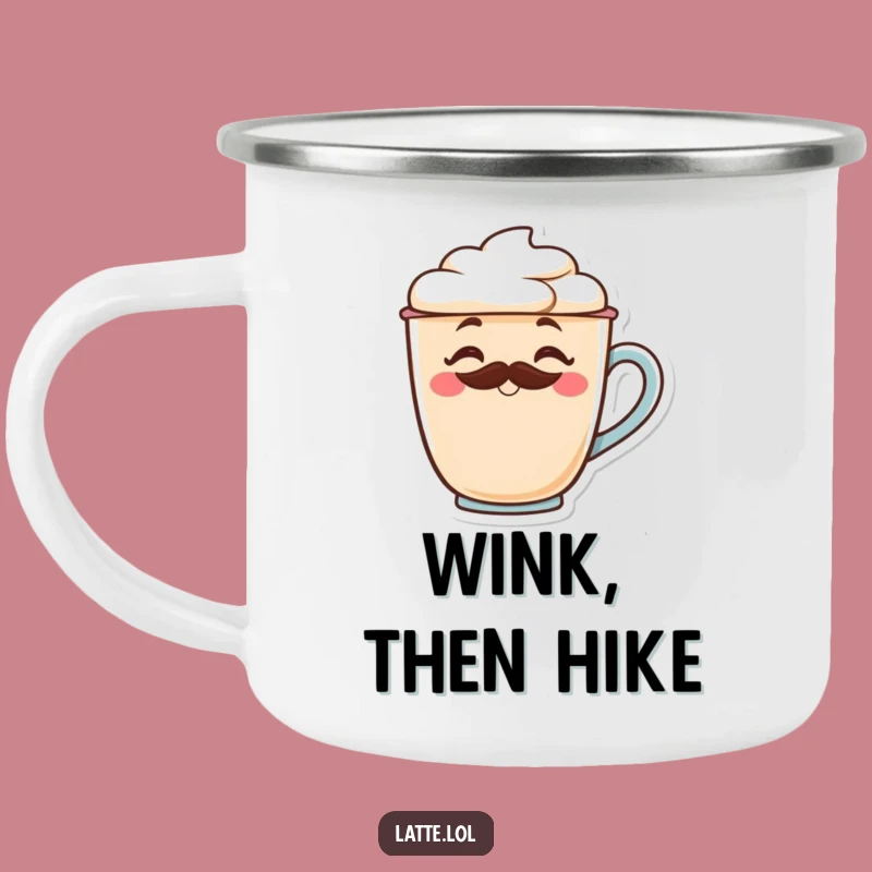 Funny Winking Campfire Latte Mug: Hilarious & Durable Coffee Drinker Gift