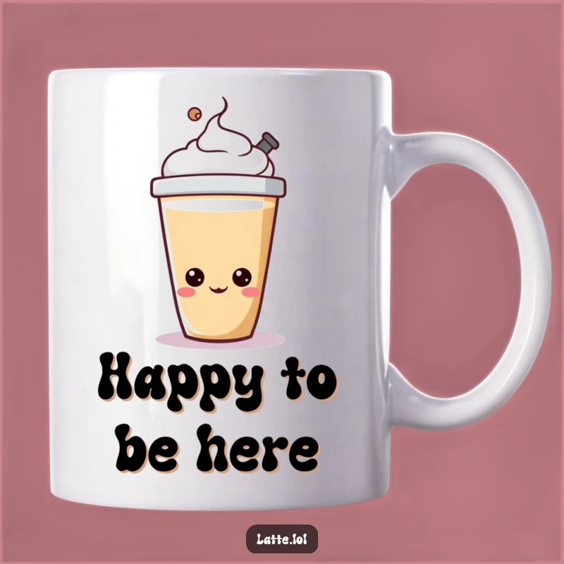 Funny Bopping Latte Lid Mug: Joyful & Hilarious Gift for Coffee Enthusiasts