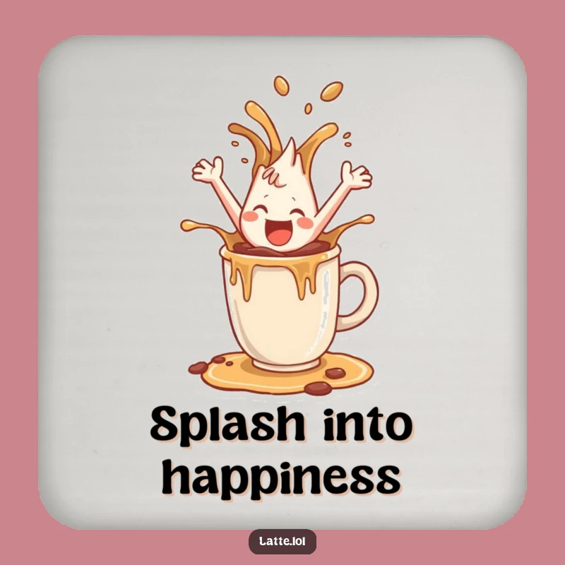 Funny Joyful Splash Coaster: Protect Surfaces with a Smile