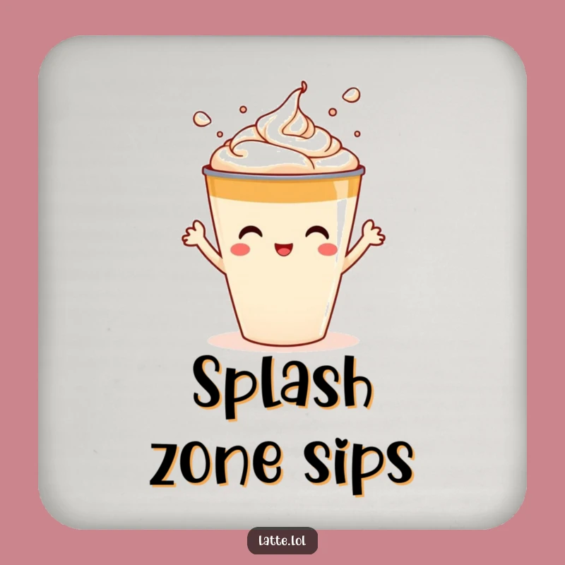 Funny Latte Splash Coaster - Playful Table Protection