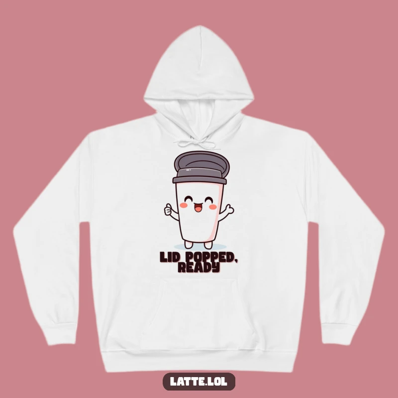 Cozy Funny Travel Mug Hoodie: Delightful Lid Pop, Perfect Warm Humorous Gift!
