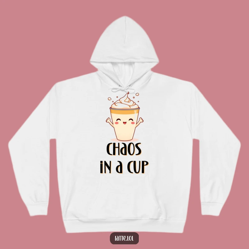 Funny Latte Splash Hoodie - Cozy Playful Foam Art Comfort