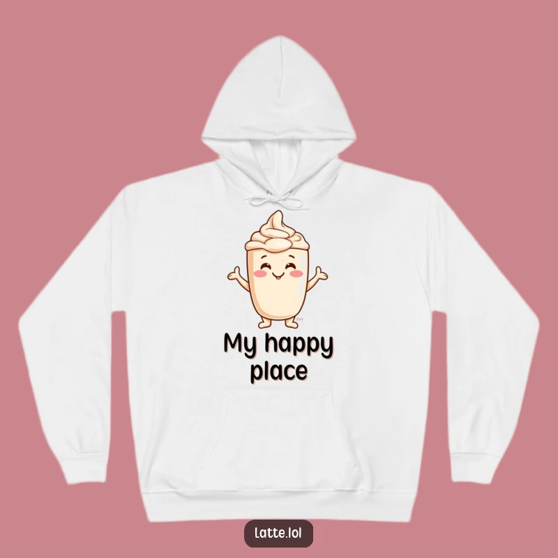 Funny Jovial Latte Foam Hoodie - Warm Character, Cozy Funny Gift