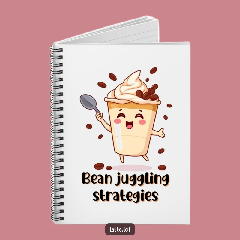 Funny Latte Juggling Notebook: Coffee Bean Journal - Creative Gift