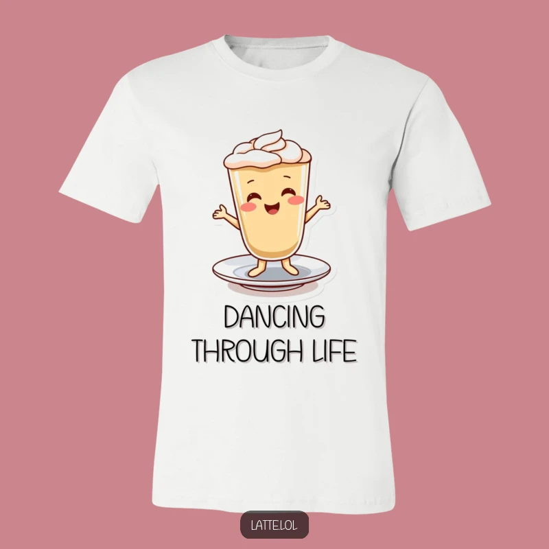 Funny Latte Dance T-Shirt - Cheerful Character Outfit