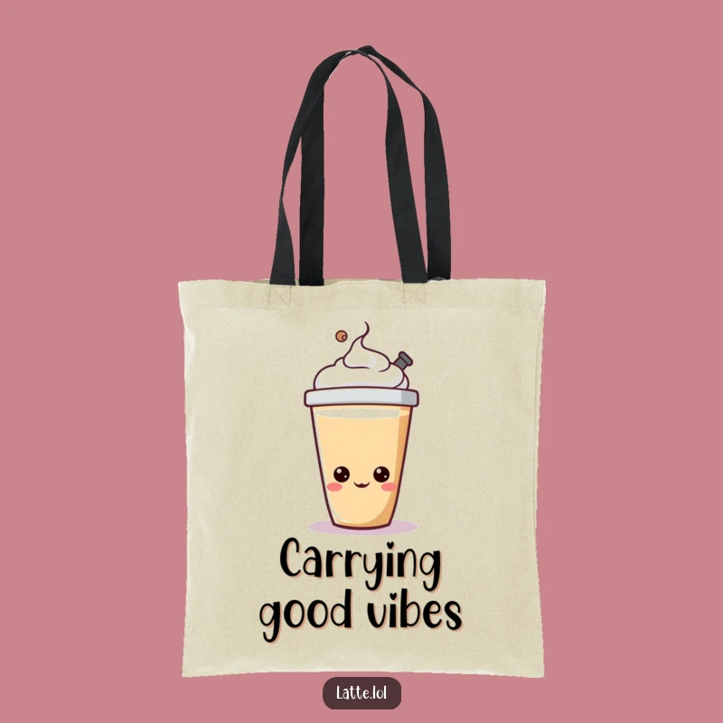 Funny Latte Lid Tote Bag: Stylish & Hilarious Gift for Coffee Commuters