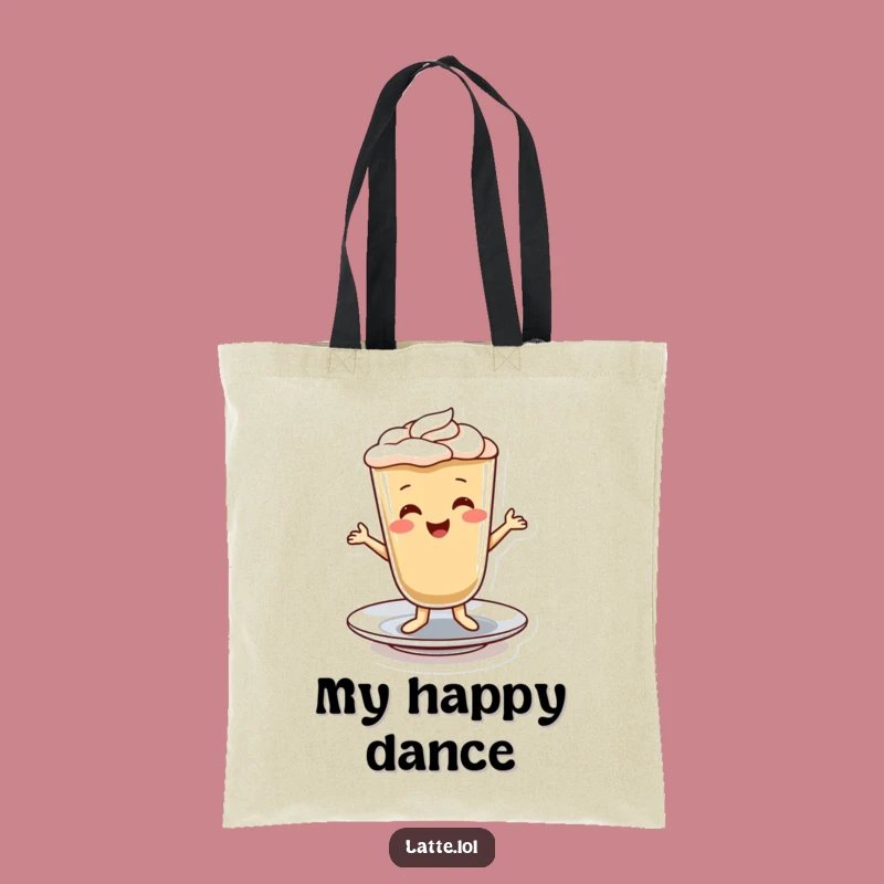 Funny Latte Dance Tote Bag - Cheerful Carry-All for Fun